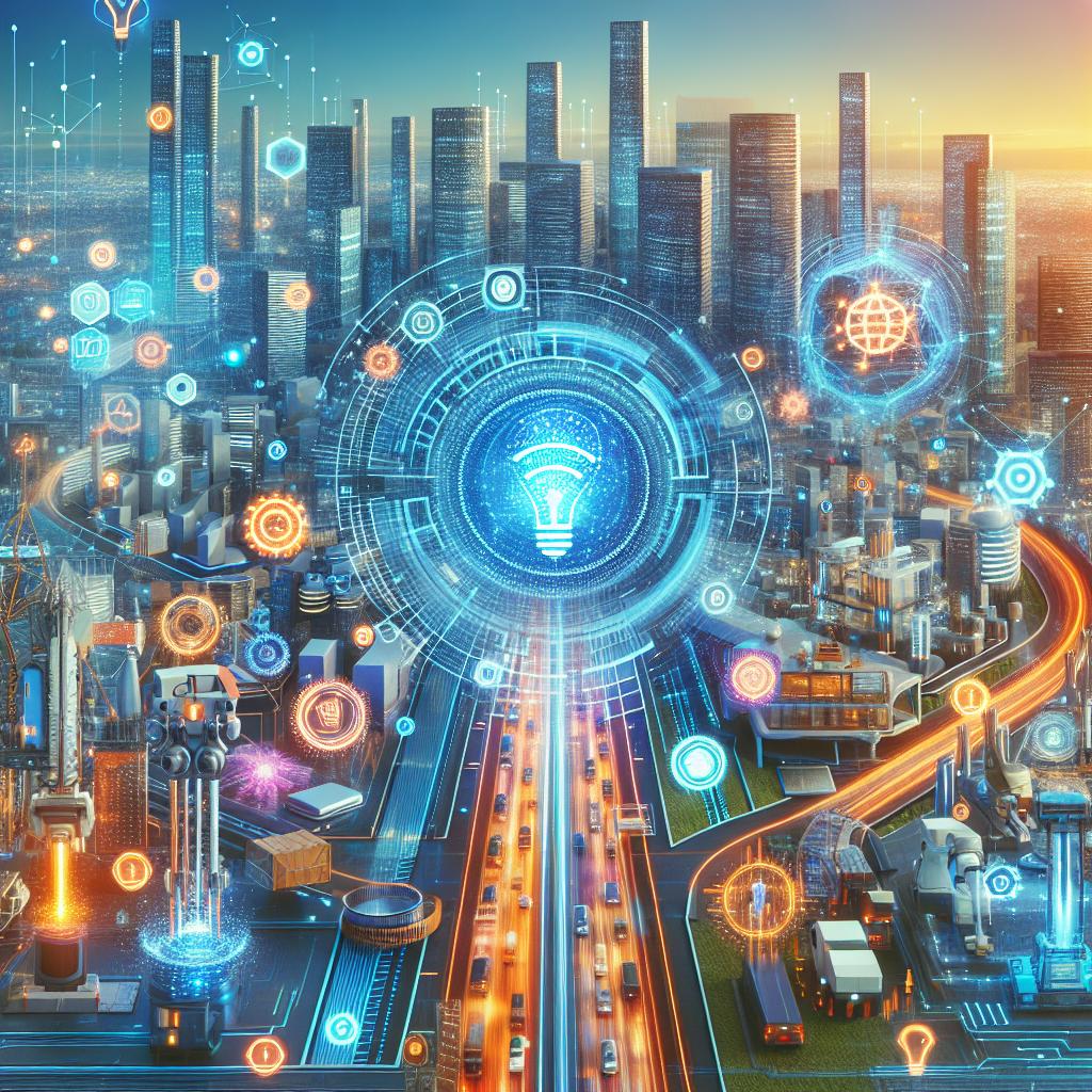AI revolutionizing industries in 2024, the very idea of futuristic startup integration.